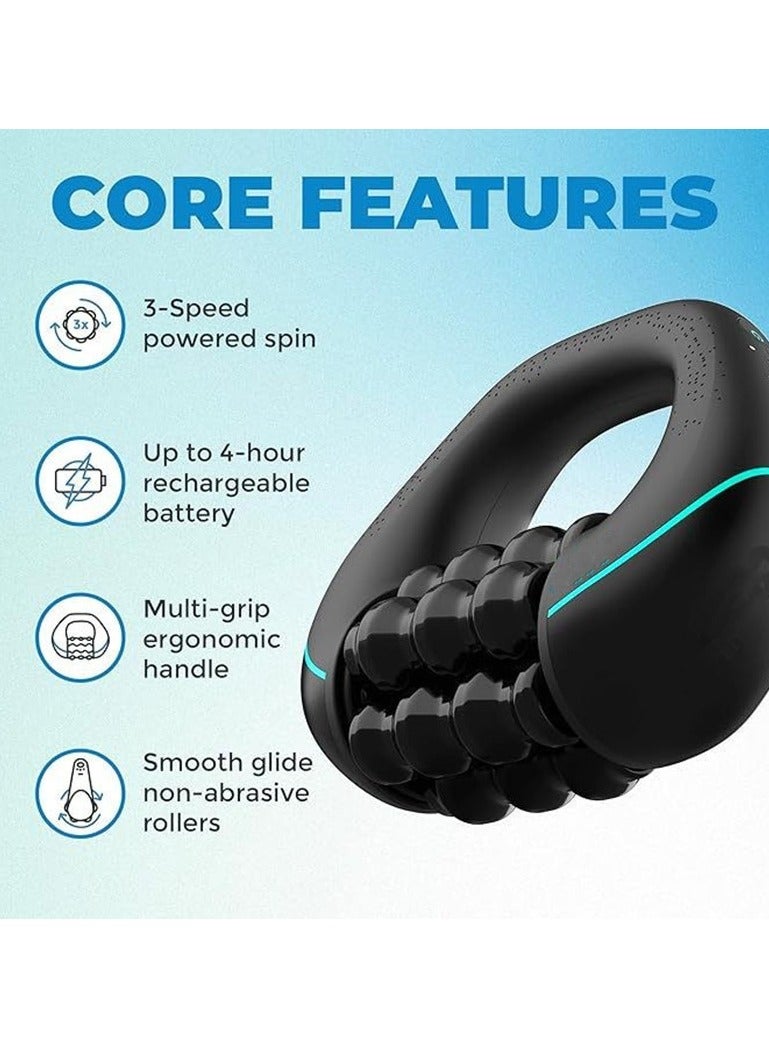 general USB Rechargeable Rolling Massager - 3 Adjustable Speeds Deep Tissue Massage Tool for Neck Back Shoulder Pain Relief - Image 3